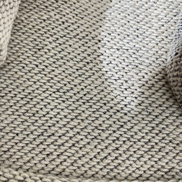 Kenar Scoopneck Sweater Cream Black Marled Hi Low with Pockets Medium - Picture 10 of 14